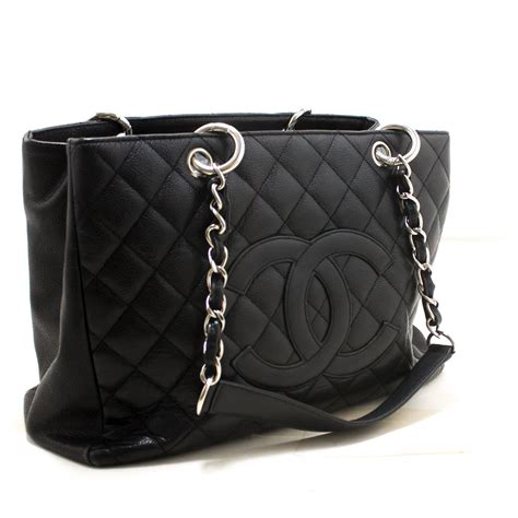 chanel leather tote with chain|chanel leather tote handbags.